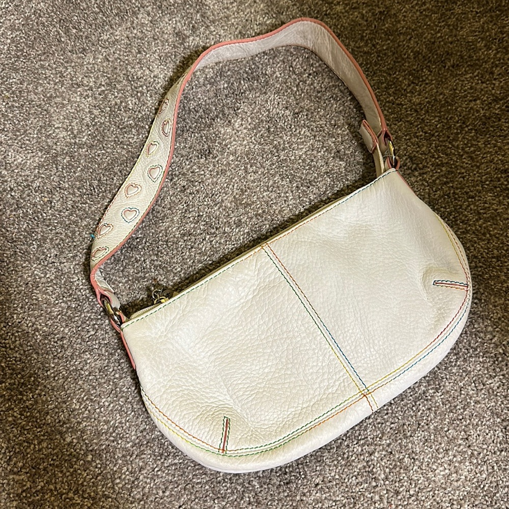 white mini purse